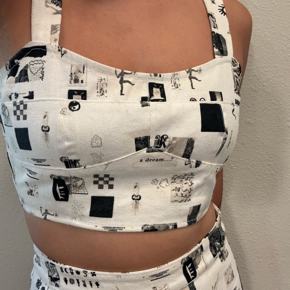 Cropped printed top from Rationalle - Picture 3 of 4